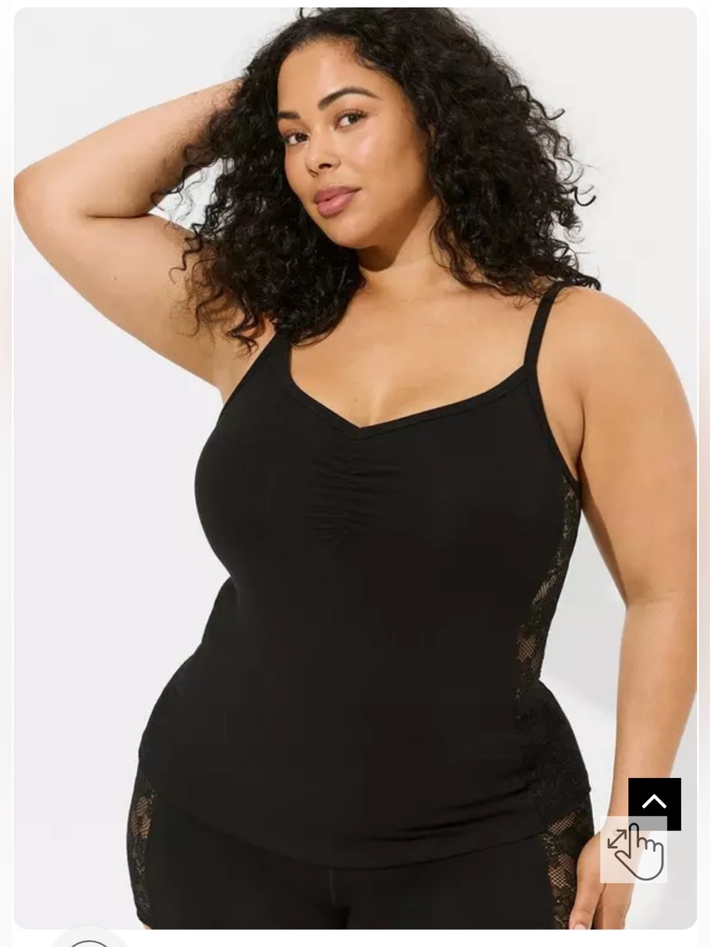 NWT Torrid deep black Foxy Lace Side Sleeveless Sleep Tank size 5X